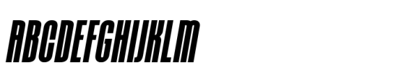Bronex Pro Heavy Italic Expd Font UPPERCASE