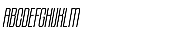 Bronex Pro Regular Italic Expd Font UPPERCASE