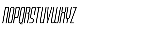 Bronex Pro Regular Italic Expd Font UPPERCASE