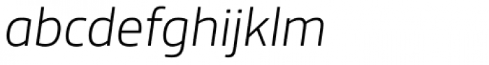 Bronkoh ExtraLight Italic Font LOWERCASE