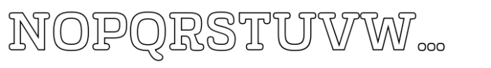 Bronta Slab Outline Font UPPERCASE