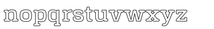 Bronta Slab Outline Font LOWERCASE