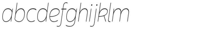 Bronto Thin Italic Font LOWERCASE