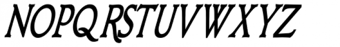 Bronzetti Condensed Bold Italic Font UPPERCASE