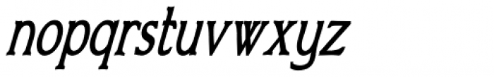Bronzetti Condensed Bold Italic Font LOWERCASE