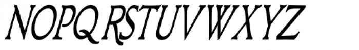 Bronzetti Condensed Italic Font UPPERCASE