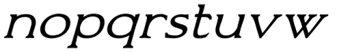 Bronzetti Expanded Italic Font LOWERCASE