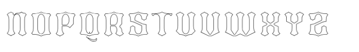 Bros Signage Inline Font LOWERCASE