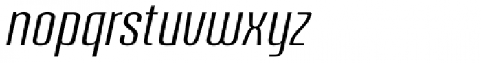 Brougham Condensed Thin Italic Font LOWERCASE