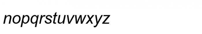 Browallia New Italic Font LOWERCASE