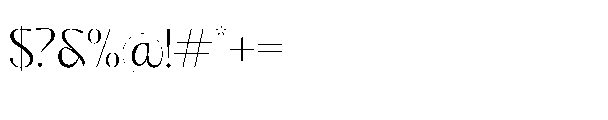 Brown Bridge Thin Font OTHER CHARS