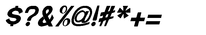 Brown Magpie Extra Bold Italic Font OTHER CHARS