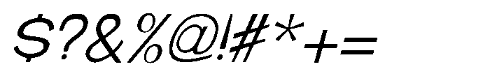 Brown Magpie Thin Italic Font OTHER CHARS