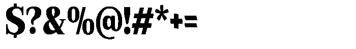 Bruchey Black Condensed Font OTHER CHARS