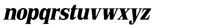 Bruchey Black Slanted Condensed Font LOWERCASE