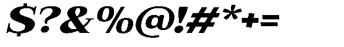 Bruchey Black Slanted Expanded Font OTHER CHARS