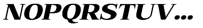 Bruchey Black Slanted Expanded Font UPPERCASE