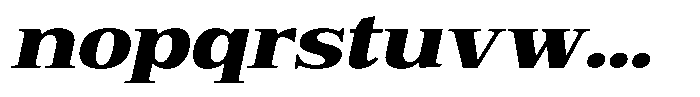 Bruchey Black Slanted Expanded Font LOWERCASE