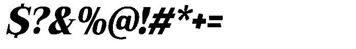 Bruchey Black Slanted Semi Condensed Font OTHER CHARS