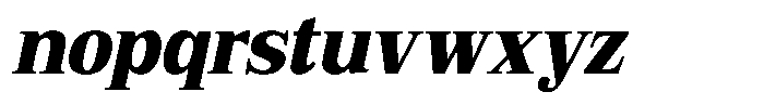 Bruchey Black Slanted Semi Condensed Font LOWERCASE