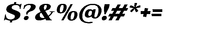 Bruchey Black Slanted Semi Expanded Font OTHER CHARS