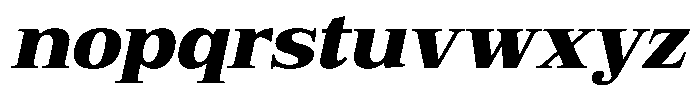 Bruchey Black Slanted Semi Expanded Font LOWERCASE
