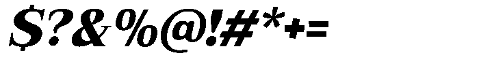 Bruchey Black Slanted Font OTHER CHARS