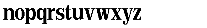Bruchey Bold Condensed Font LOWERCASE