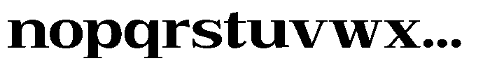 Bruchey Bold Expanded Font LOWERCASE