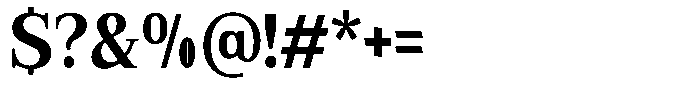 Bruchey Bold Semi Condensed Font OTHER CHARS