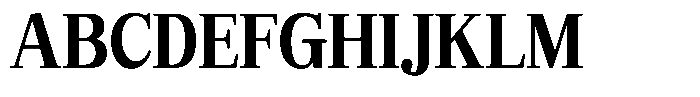 Bruchey Bold Semi Condensed Font UPPERCASE