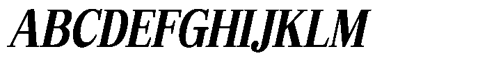 Bruchey Bold Slanted Condensed Font UPPERCASE