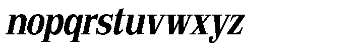 Bruchey Bold Slanted Condensed Font LOWERCASE