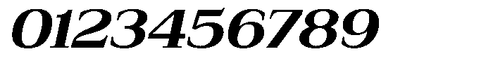 Bruchey Bold Slanted Expanded Font OTHER CHARS
