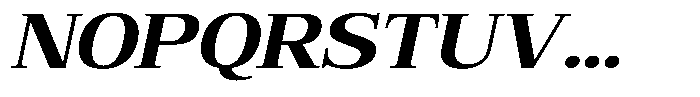 Bruchey Bold Slanted Expanded Font UPPERCASE