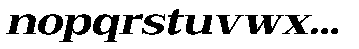 Bruchey Bold Slanted Expanded Font LOWERCASE