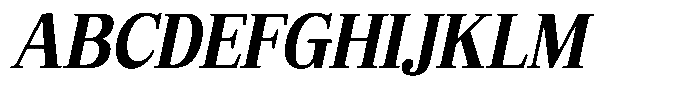 Bruchey Bold Slanted Semi Condensed Font UPPERCASE