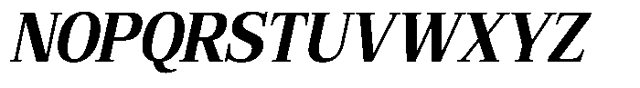 Bruchey Bold Slanted Semi Condensed Font UPPERCASE