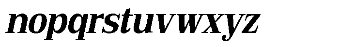 Bruchey Bold Slanted Semi Condensed Font LOWERCASE