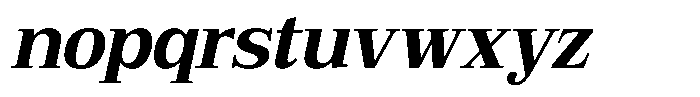 Bruchey Bold Slanted Font LOWERCASE