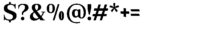 Bruchey Bold Font OTHER CHARS