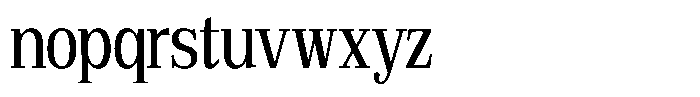 Bruchey Condensed Font LOWERCASE