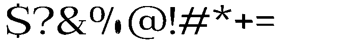 Bruchey Expanded Font OTHER CHARS