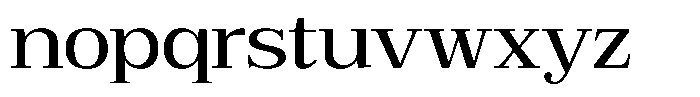 Bruchey Expanded Font LOWERCASE