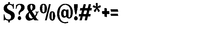 Bruchey Extra Condensed Font OTHER CHARS