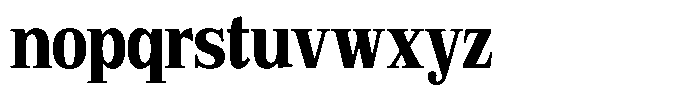 Bruchey Extra Condensed Font LOWERCASE
