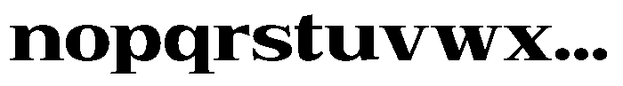 Bruchey Extra Expanded Font LOWERCASE