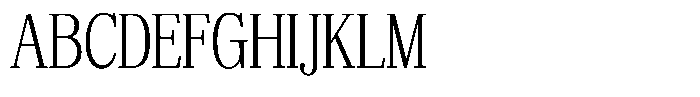 Bruchey Extra Light Condensed Font UPPERCASE
