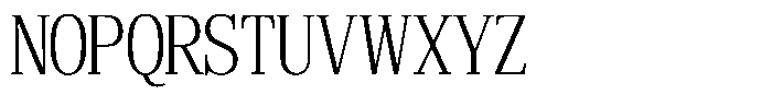 Bruchey Extra Light Condensed Font UPPERCASE