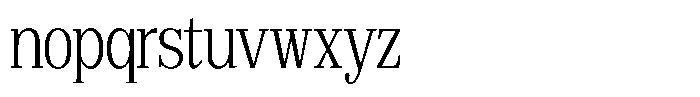 Bruchey Extra Light Condensed Font LOWERCASE